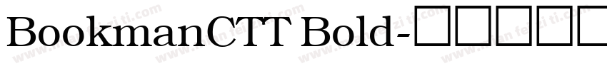 BookmanCTT Bold字体转换